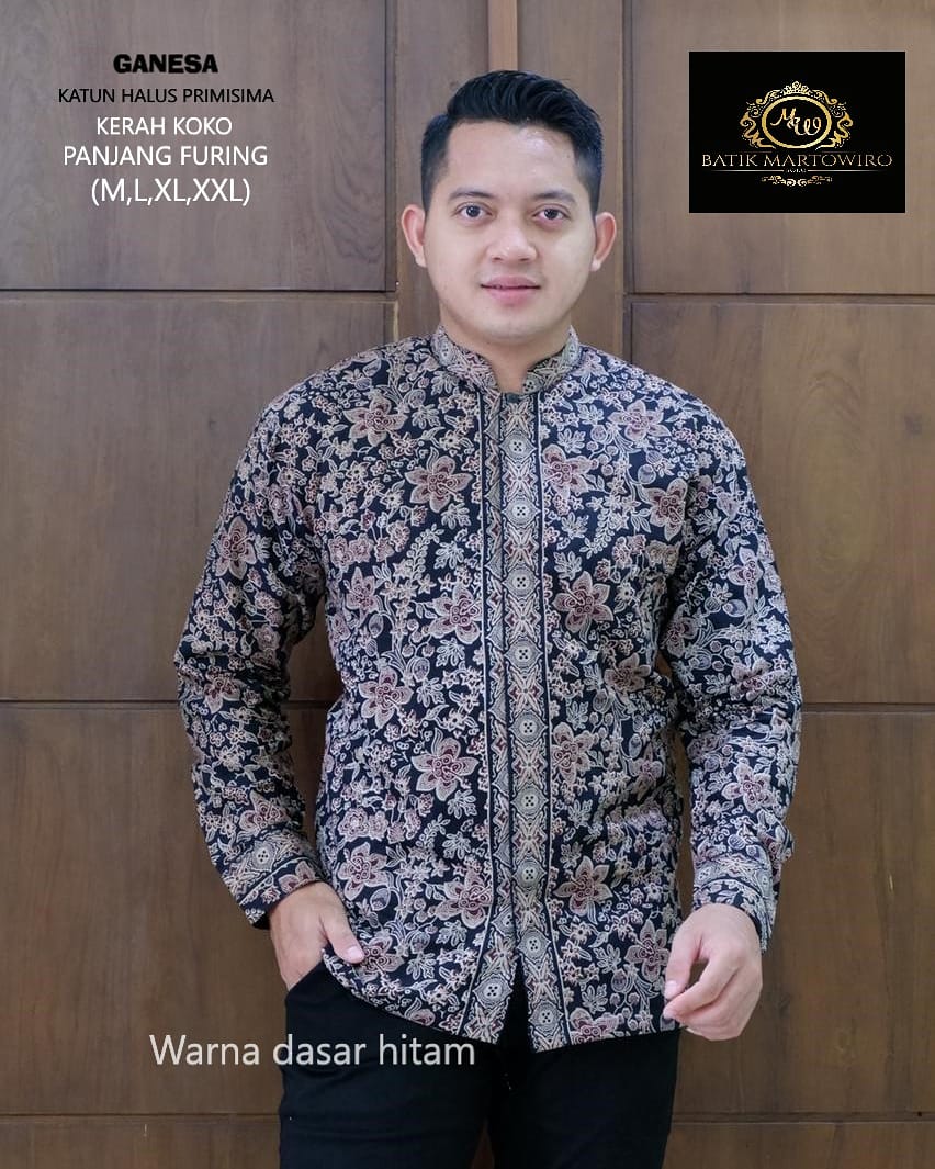 cover-KOKO GANESA Kemeja Batik Pria Solo Lengan Panjang Lapis Furing BY MARTOWIRO-1