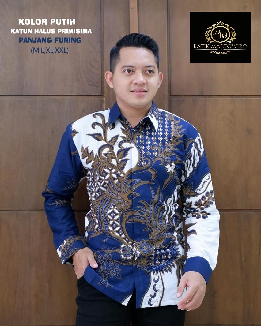 cover-KOLOR PUTIH Kemeja Batik Pria Solo Lengan Panjang Lapis Furing BY MARTOWIRO-1
