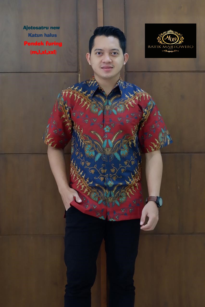 cover-AJOTOSATRU ABANG Kemeja Batik Pria Solo Lengan Pendek Lapis Furing BY MARTOWIRO-1