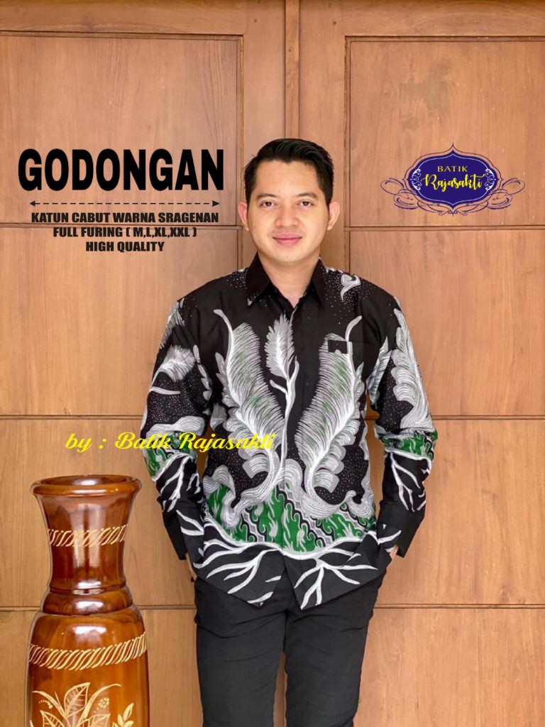 cover-GODONGAN Kemeja Batik Pria Solo Lengan Panjang Lapis Furing BY RAJASAKTI-1