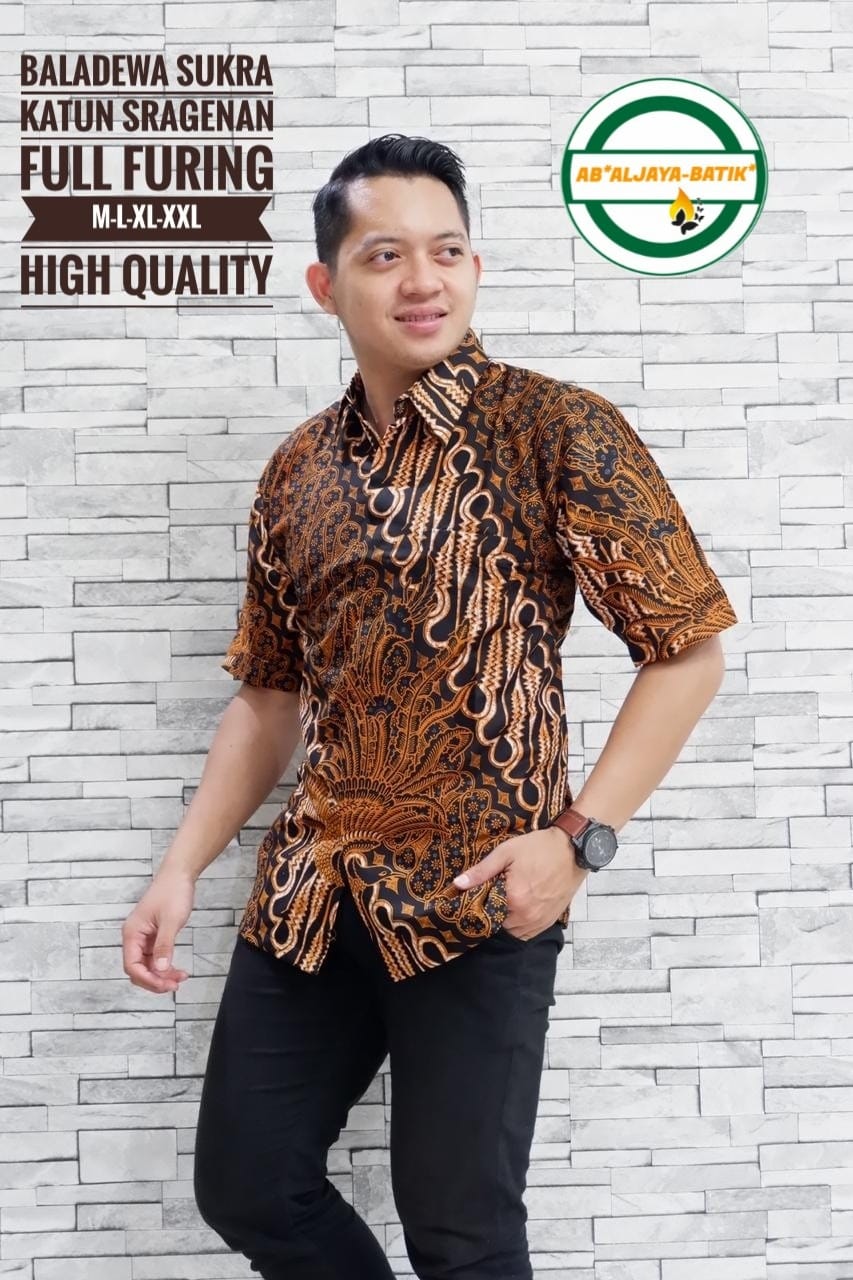 cover-BALADEWA Kemeja Batik Pria Solo Lengan Pendek Lapis Furing BY ALJAYA-1