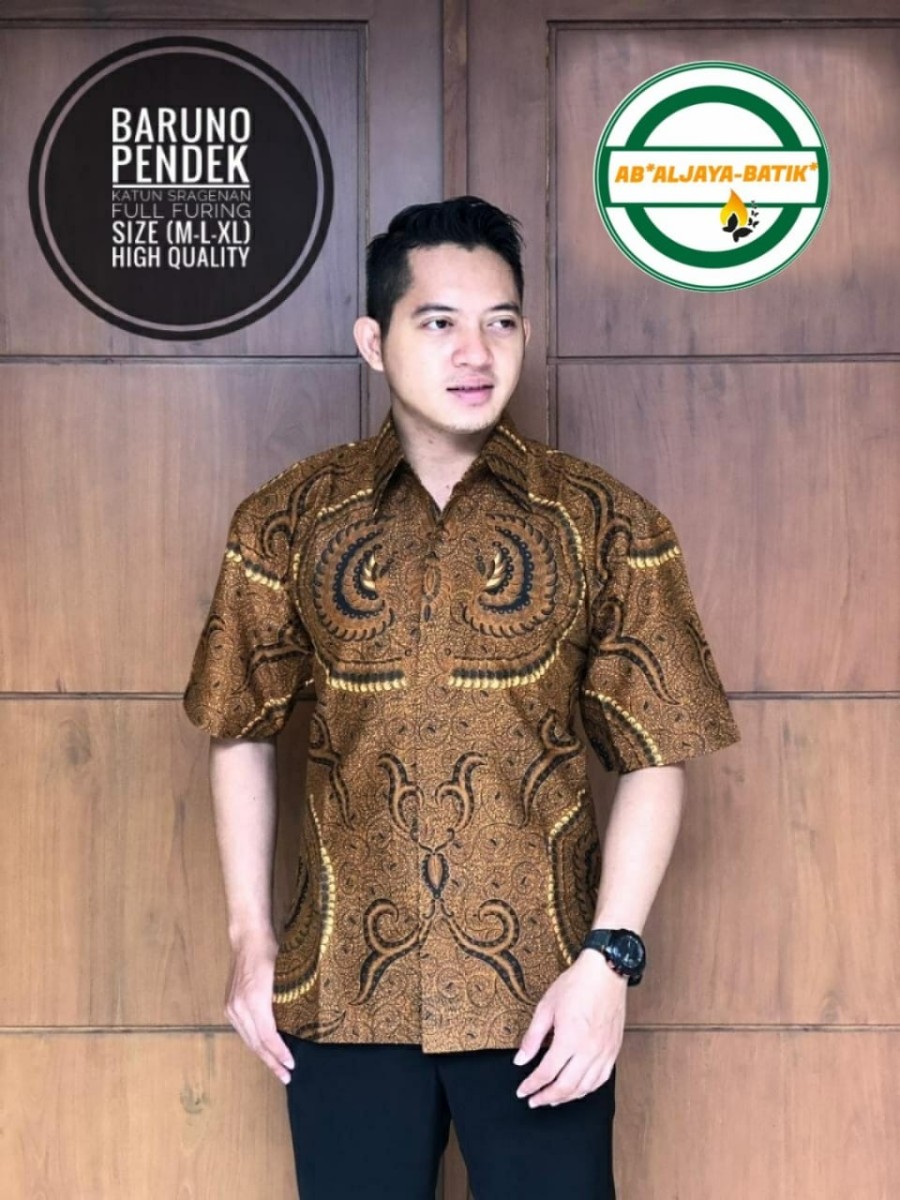cover-BARUNO Kemeja Batik Pria Solo Lengan Pendek Lapis Furing BY ALJAYA-1