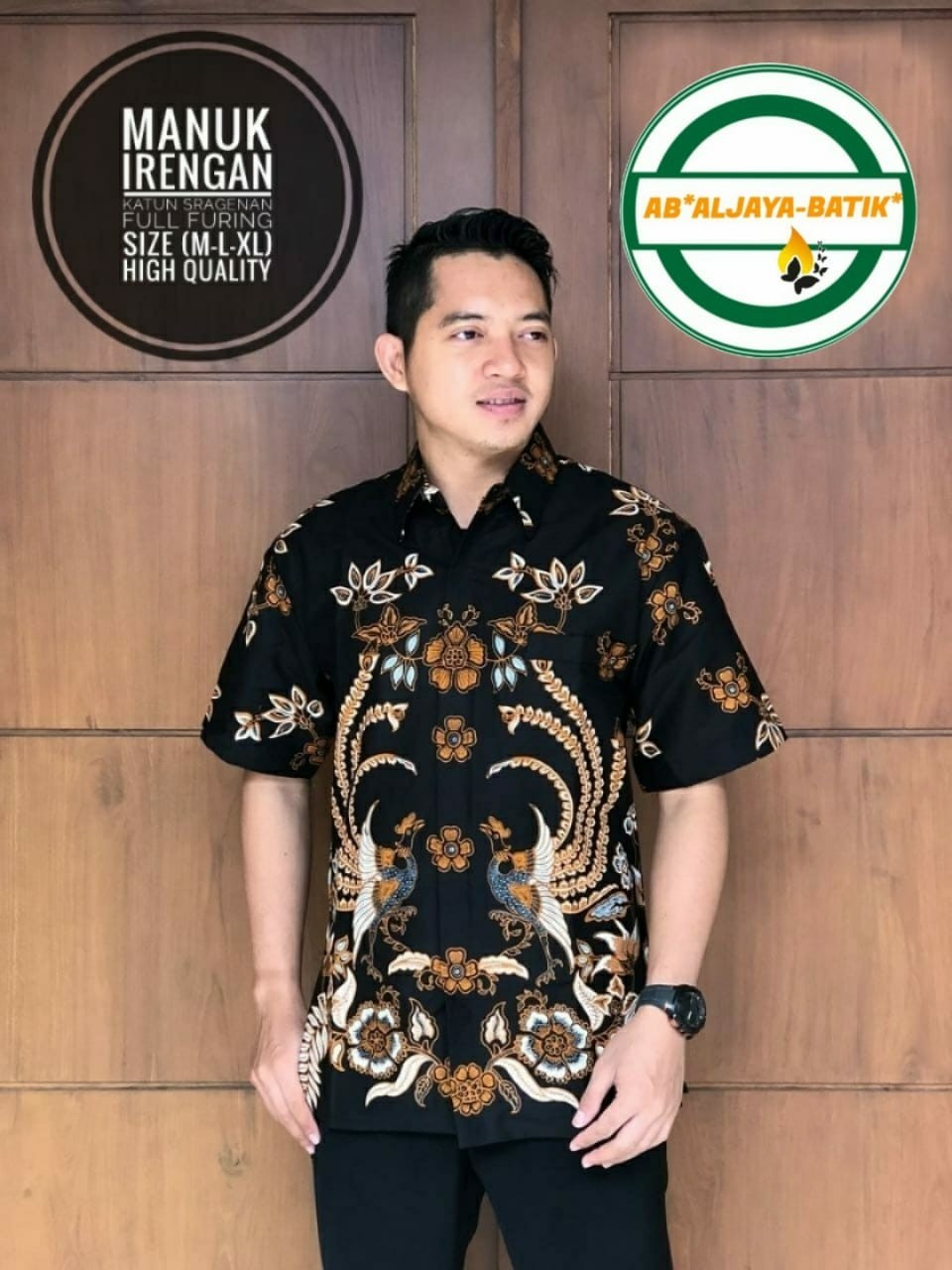 cover-MANUK IRENGAN Kemeja Batik Pria Solo Lengan Pendek Lapis Furing BY ALJAYA-1