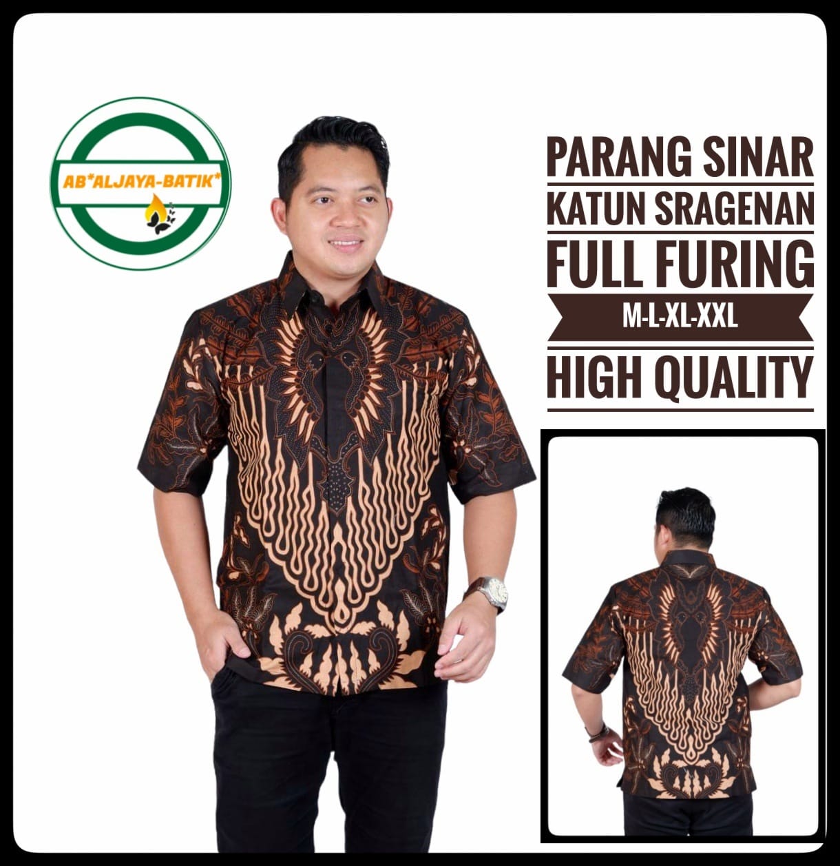 cover-PARANG SINAR  Kemeja Batik Pria Solo Lengan Pendek Lapis Furing BY ALJAYA-1