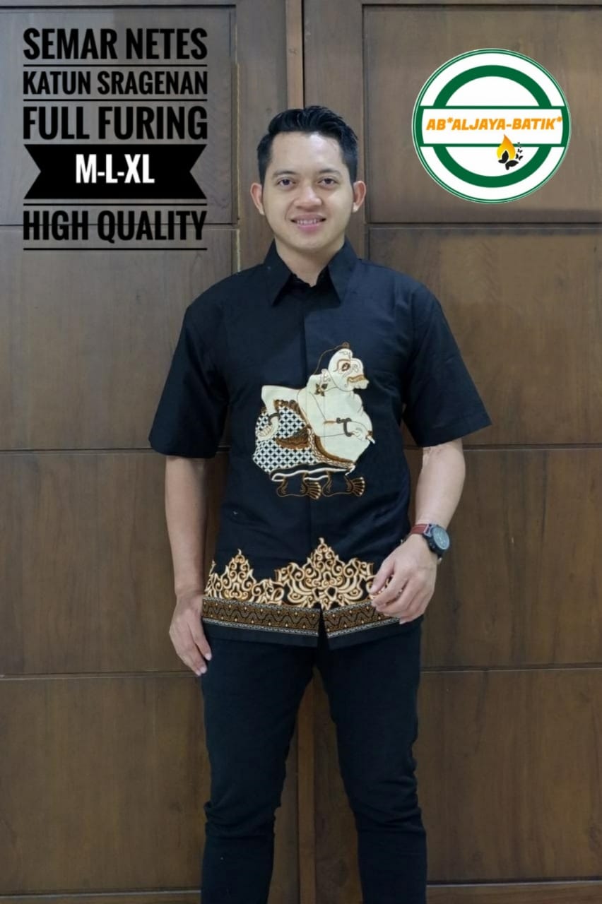 cover-SEMAR NETES Kemeja Batik Pria Solo Lengan Pendek Lapis Furing BY ALJAYA-1