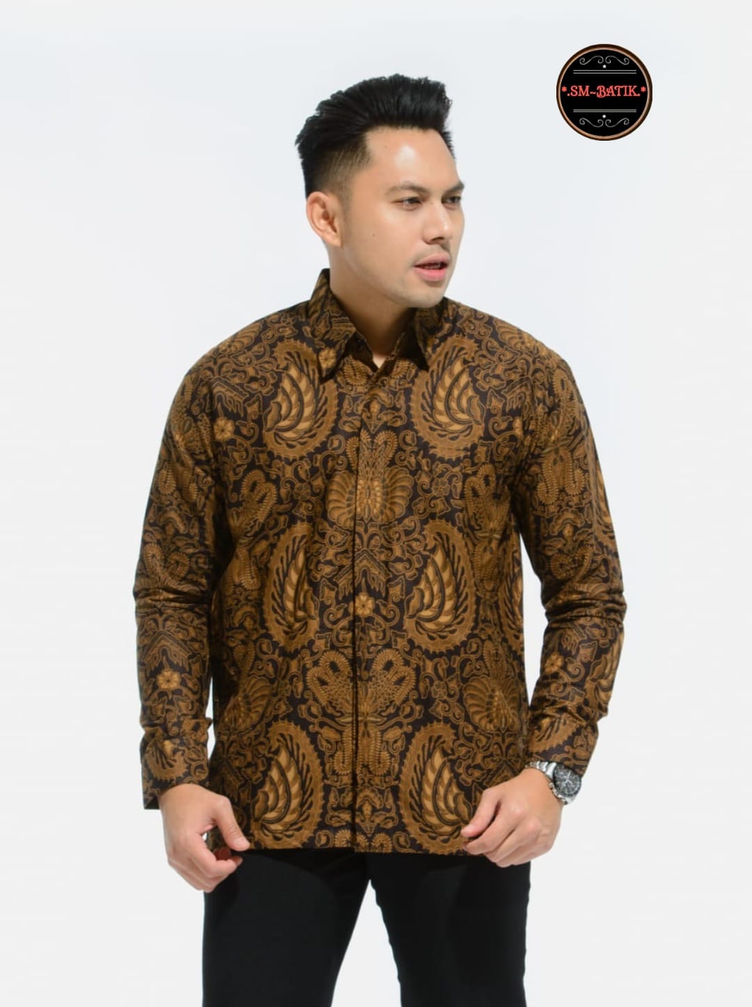 cover-GURDO SOGAN Kemeja Batik Pria Solo Lengan Panjang Lapis Furing BY SM-1