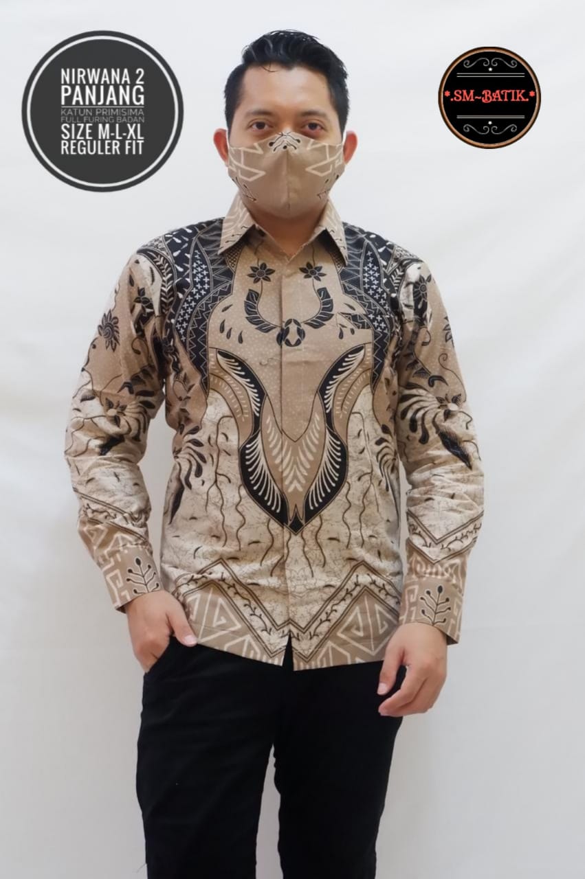 cover-NIRWANA 2 Kemeja Batik Pria Solo Lengan Panjang Lapis Furing BY SM-1