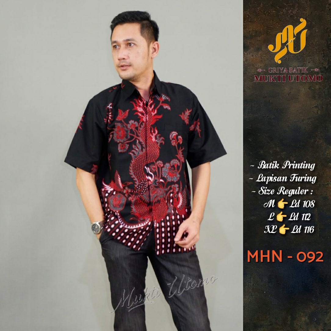 cover-NAGA MERAH Kemeja Batik Pria Solo Lengan Pendek Lapis Furing BY MUKTI UTOMO-1
