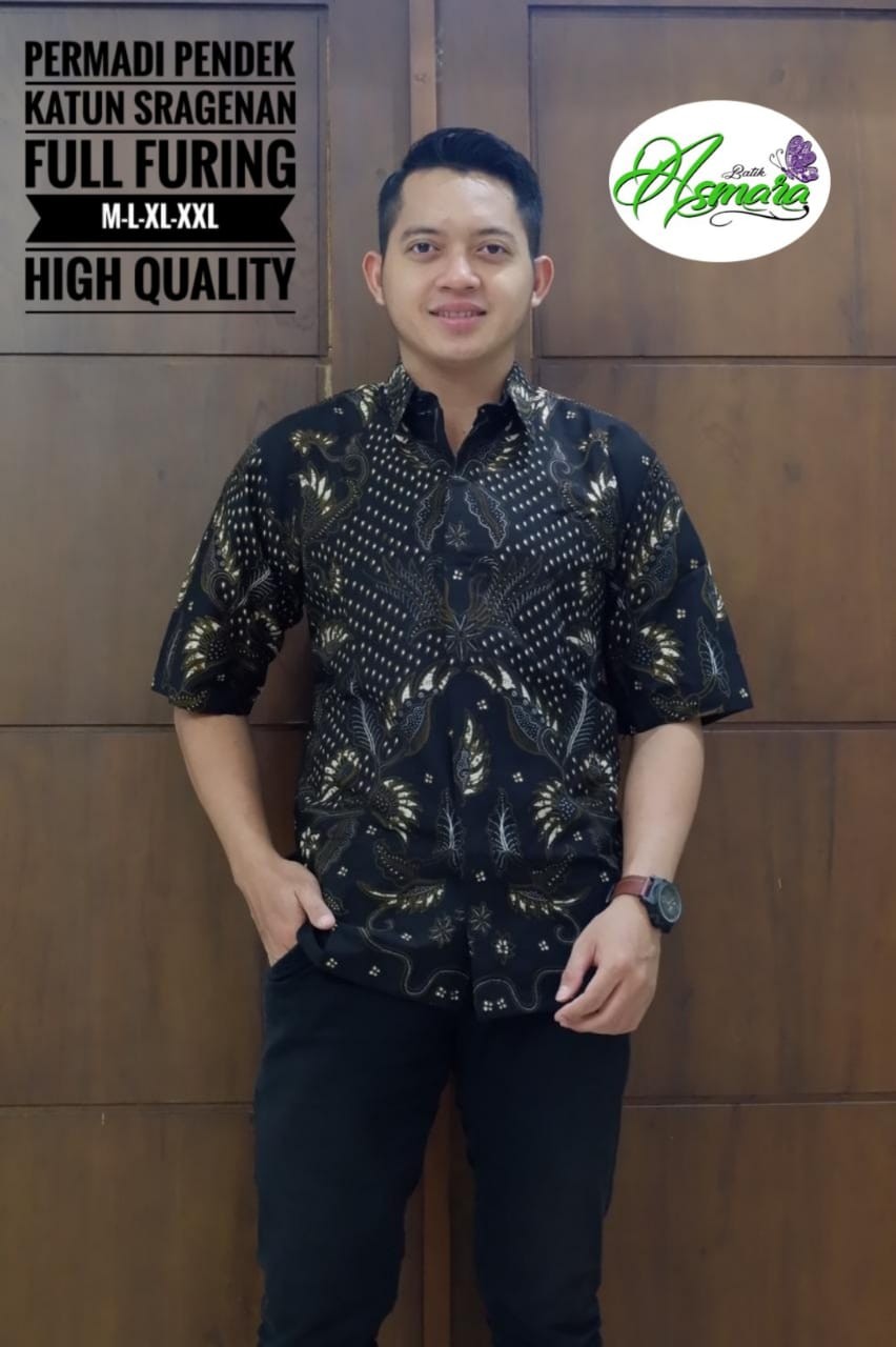cover-PERMADI Kemeja Batik Pria Solo Lengan Pendek Lapis Furing BY ASMARA-1