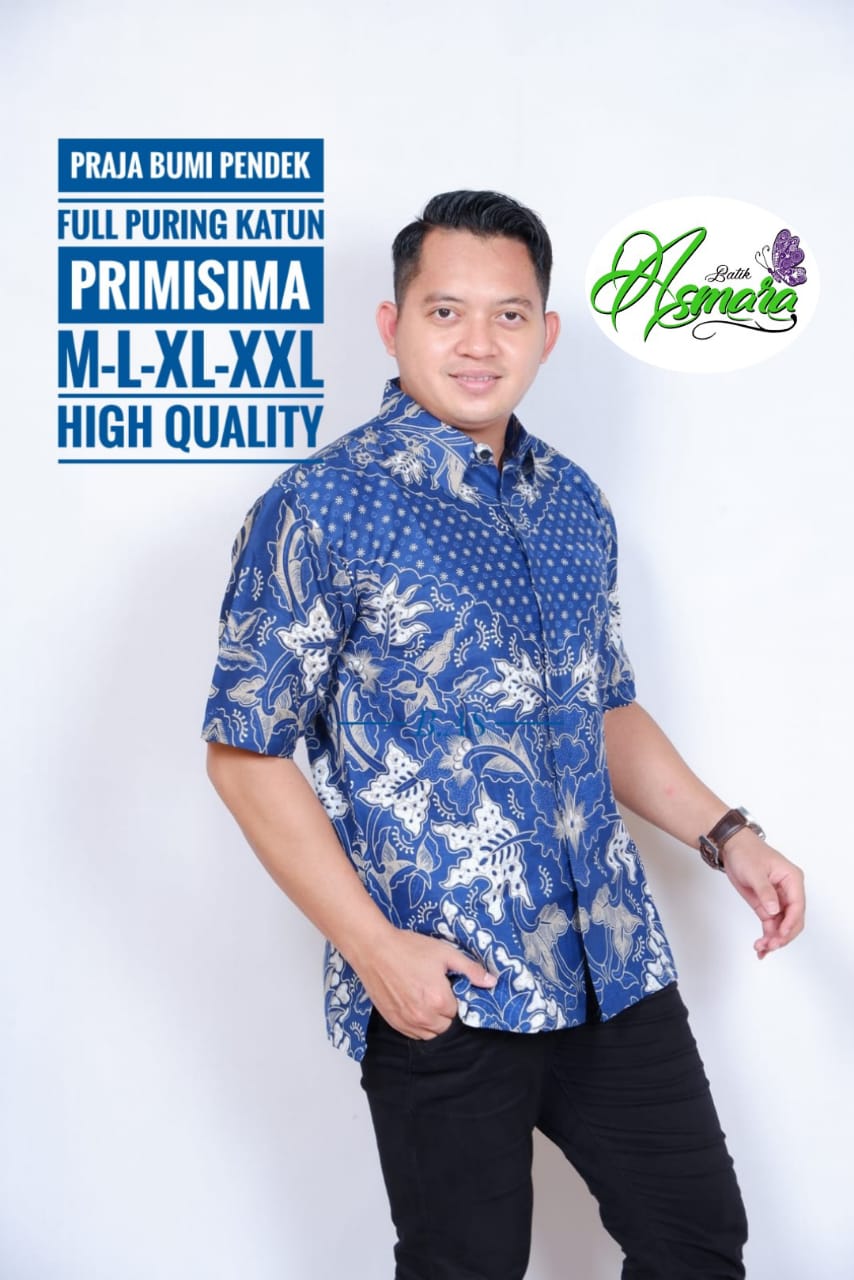 cover-PRAJA BUMI Kemeja Batik Pria Solo Lengan Pendek Lapis Furing BY ASMARA-1
