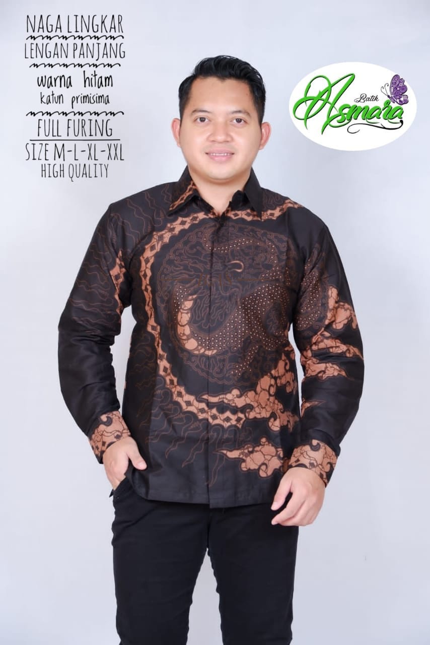 cover-NAGA LINGKAR Kemeja Batik Pria Solo Lengan Panjang Lapis Furing BY ASMARA-1