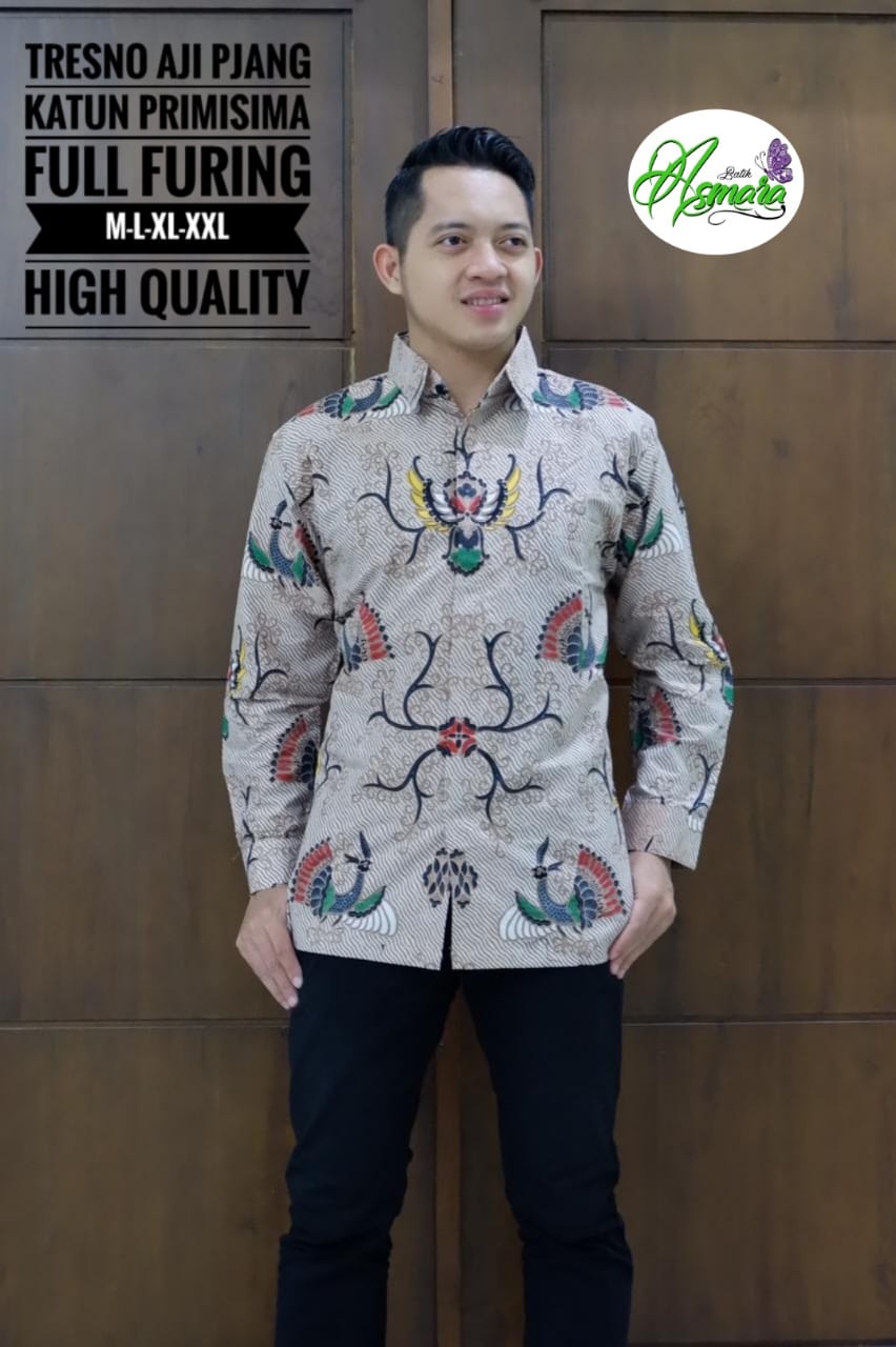 cover-TRESNO AJI Kemeja Batik Pria Solo Lengan Panjang Lapis Furing BY ASMARA-1