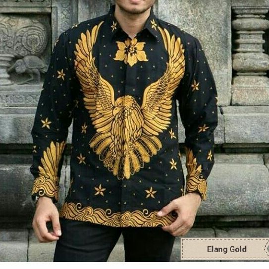 cover-ELANG GOLD Kemeja Batik Pria Solo Lengan Panjang Lapis Furing BY DILLAN-1