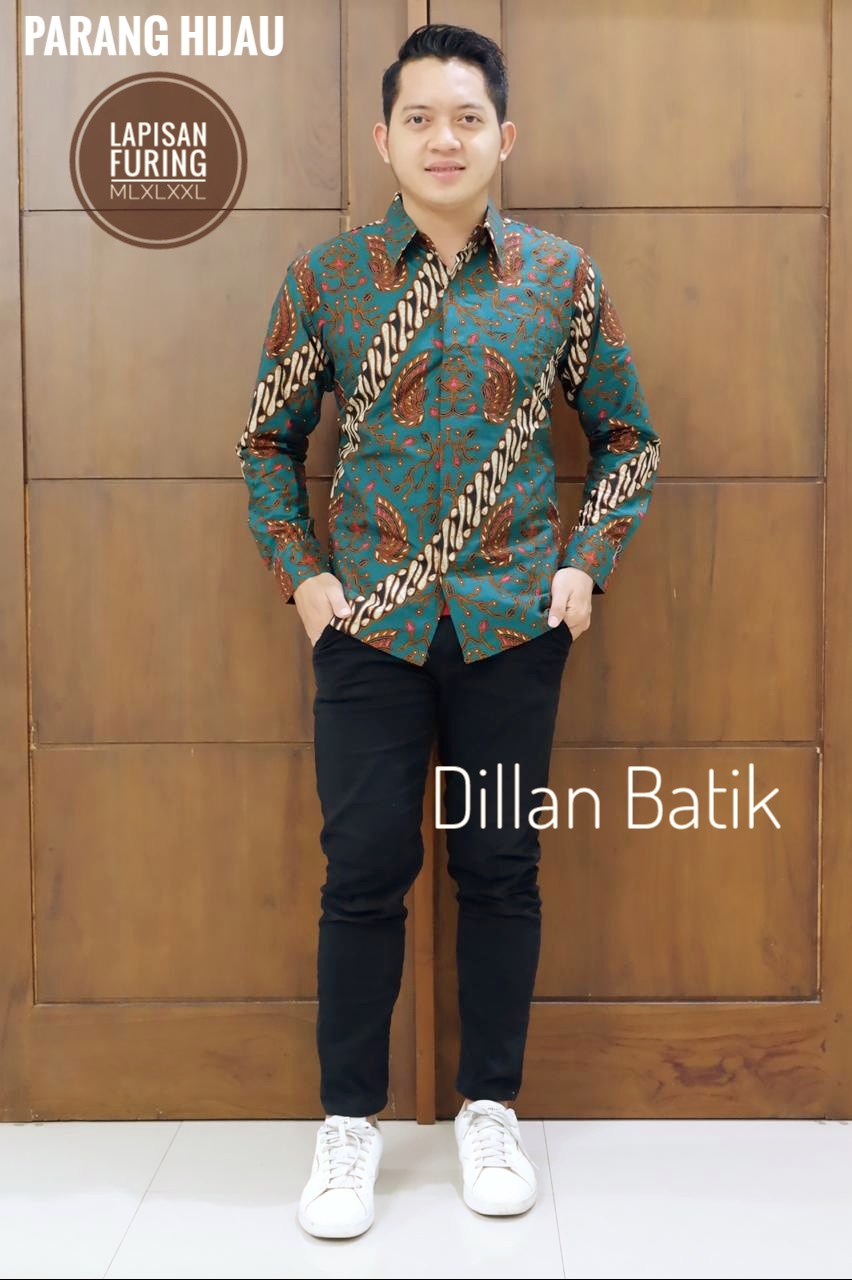 cover-PARANG HIJAU Kemeja Batik Pria Solo Lengan Panjang Lapis Furing BY DILLAN-1