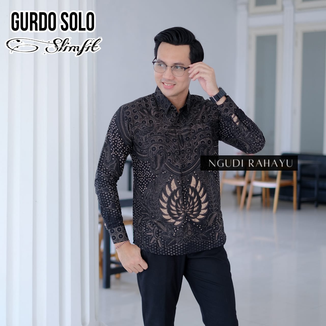 cover-GURDO SOLO Kemeja Batik Pria Solo Lengan Panjang Lapis Furing BY NGUDI RAHAYU-1