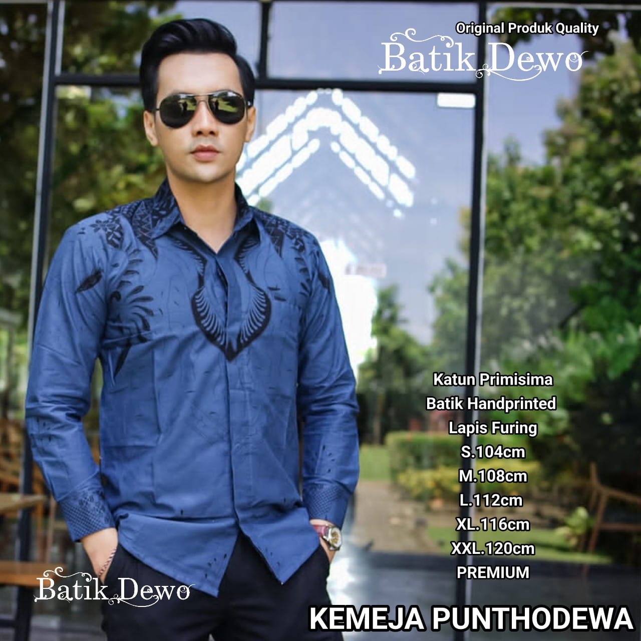 cover-PUNTHODEWO Kemeja Batik Pria Solo Lengan Panjang Lapis Furing BY DEWO-1