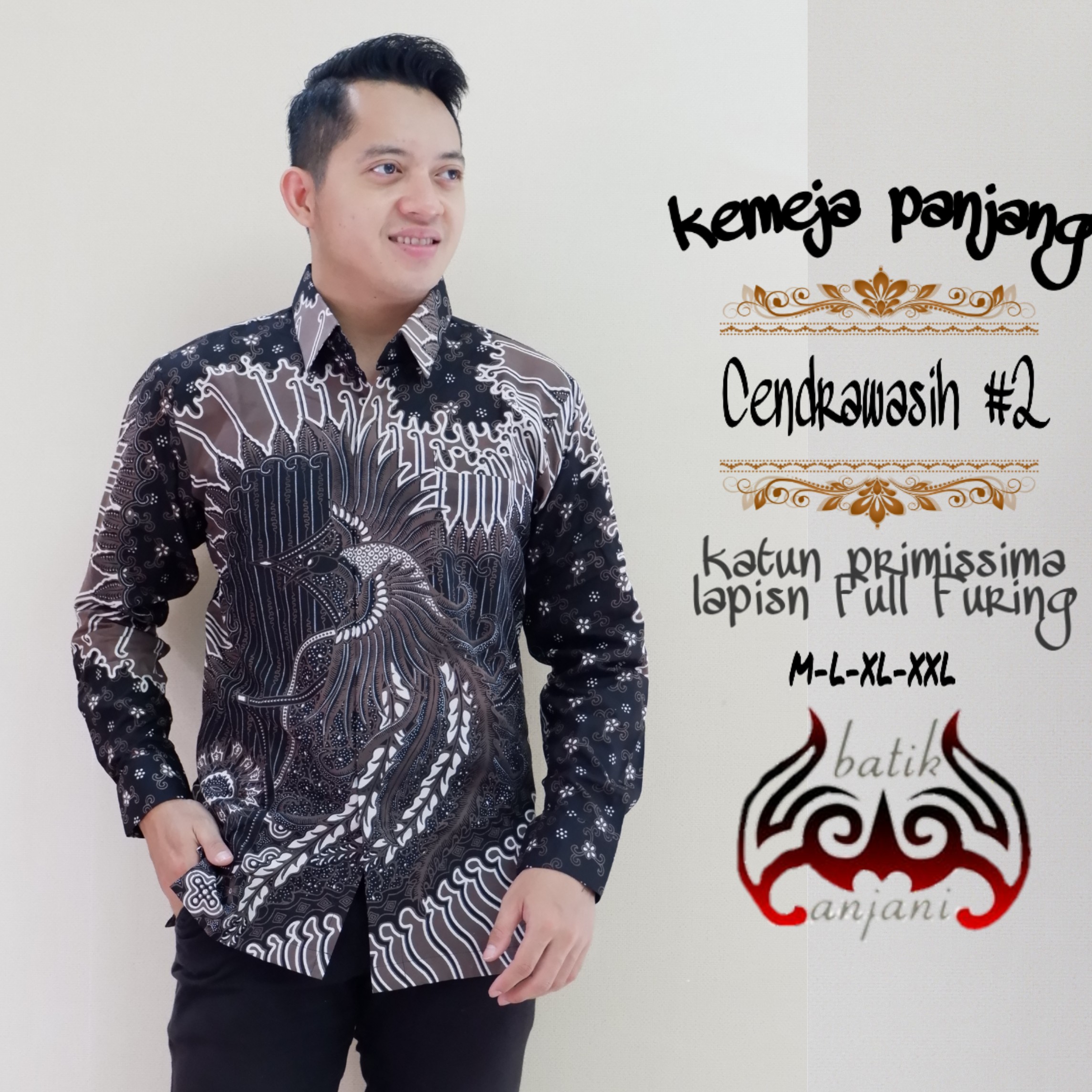 cover-CENDRAWASIH 2 Kemeja Batik Pria Solo Lengan Panjang Lapis Furing BY ANJANI-1