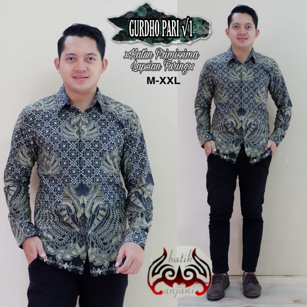 cover-GURDHO PARI Kemeja Batik Pria Solo Lengan Panjang Lapis Furing BY ANJANI-1