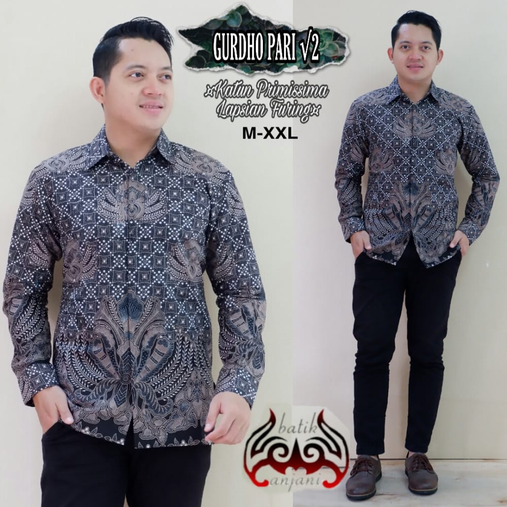 cover-GURDHO PARI V2 Kemeja Batik Pria Solo Lengan Panjang Lapis Furing BY ANJANI-1