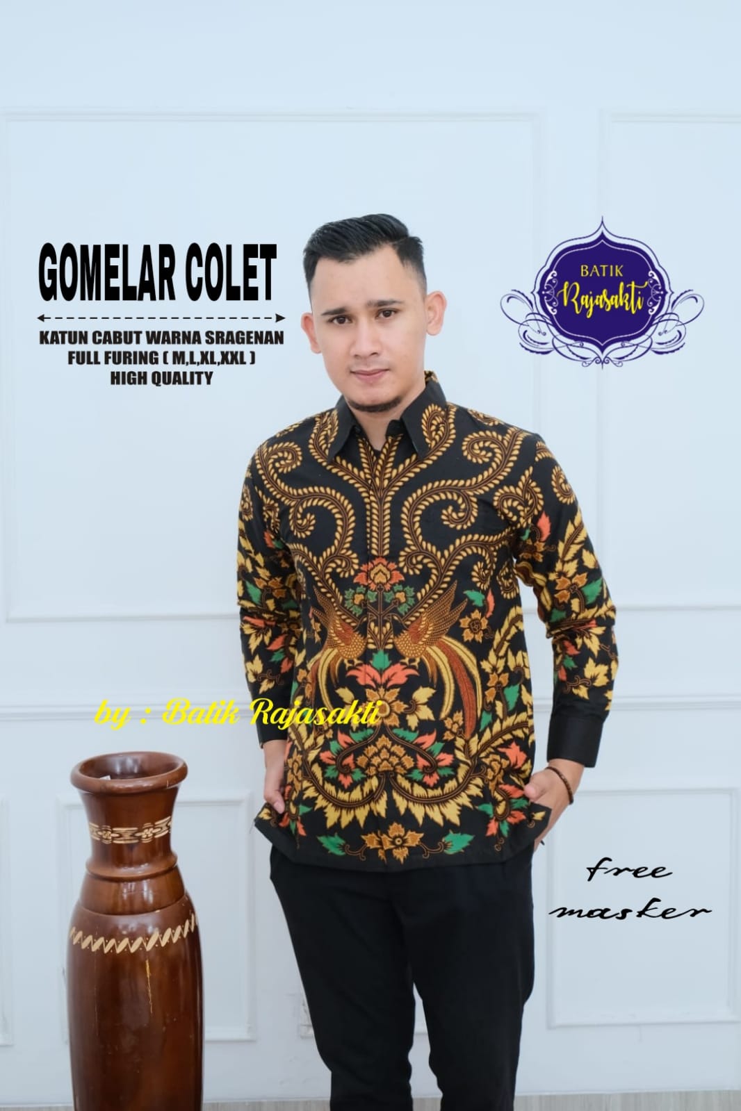 cover-GOMELAR COLET KEMEJA BATIK PRIA SOLO LENGAN PANJANG LAPIS FURING BY RAJASAKTI-1