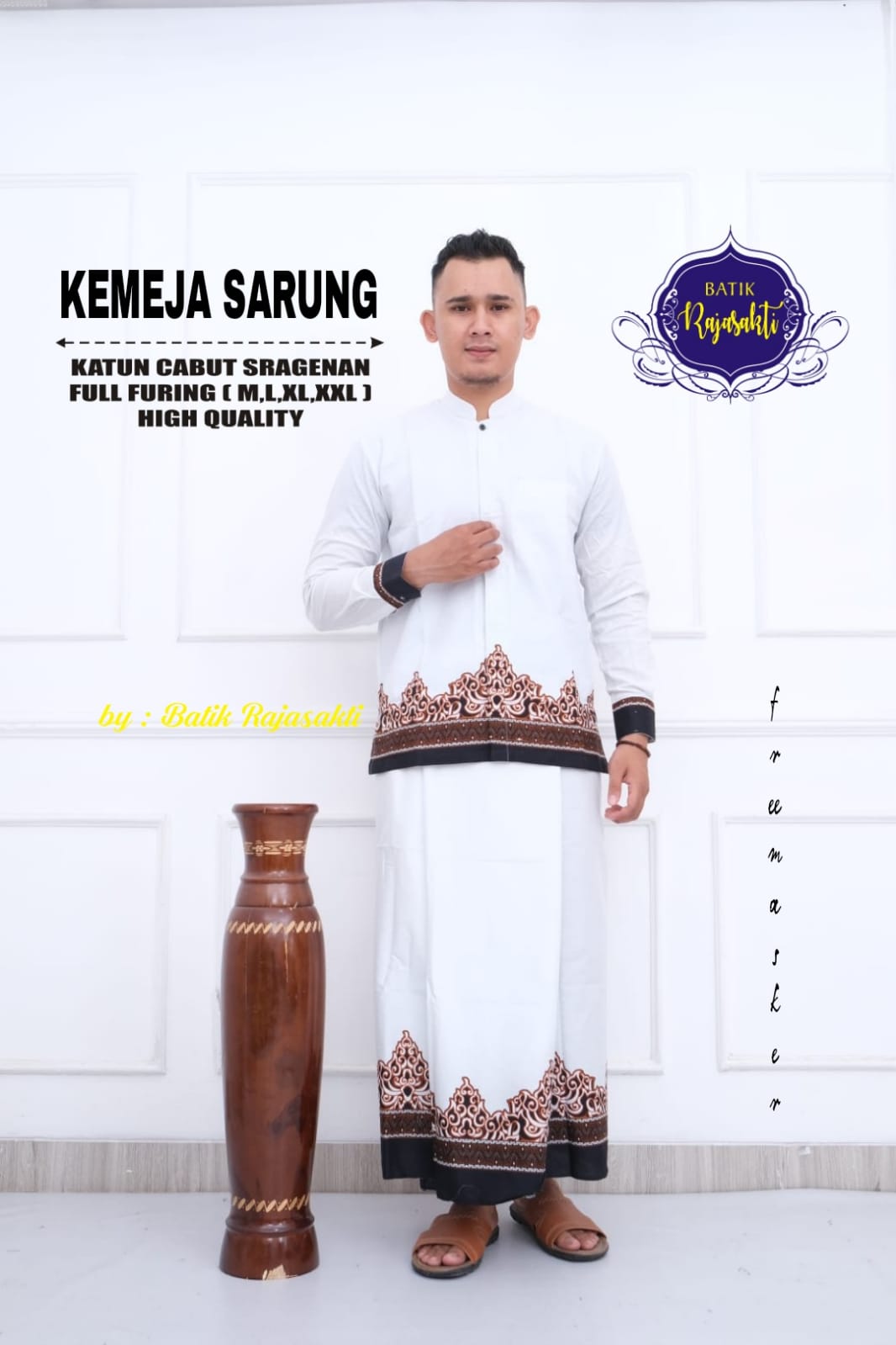cover-KEMEJA SARUNG Kemeja Batik Pria Solo Lengan PANJANG Lapis Furing BY RAJASAKTI-1