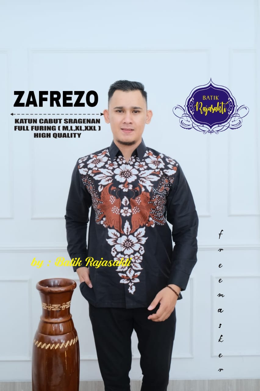 cover-ZAFREZO Kemeja Batik Pria Solo Lengan PANJANG Lapis Furing BY RAJASAKTI-1