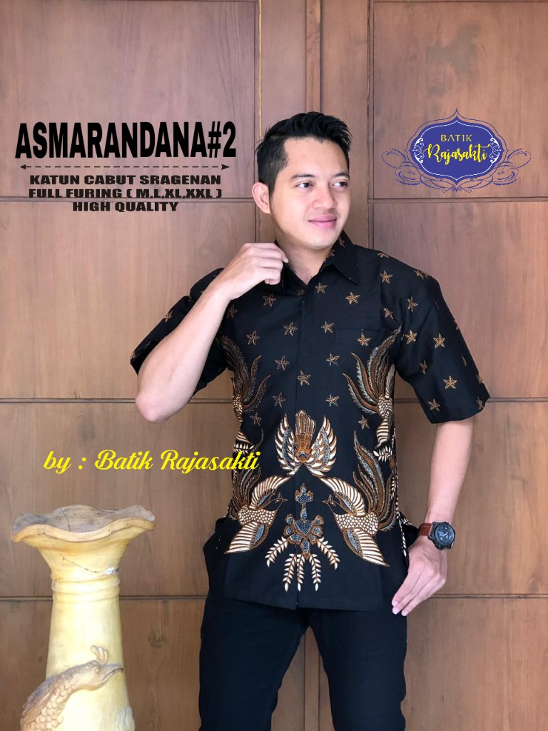 cover-ASMARANDANA Kemeja Batik Pria Solo Lengan PENDEK Lapis Furing BY RAJASAKTI-1