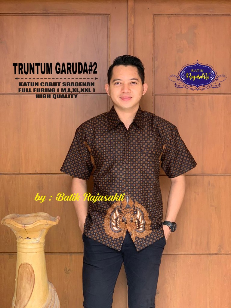 cover-TRUNTUM GARUDA 2 Kemeja Batik Pria Solo Lengan PENDEK Lapis Furing BY RAJASAKTI-1