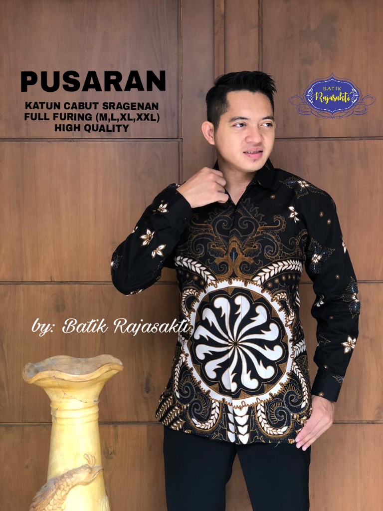 cover-PUSARAN Kemeja Batik Pria Solo Lengan PANJANG Lapis Furing BY RAJASAKTI-1