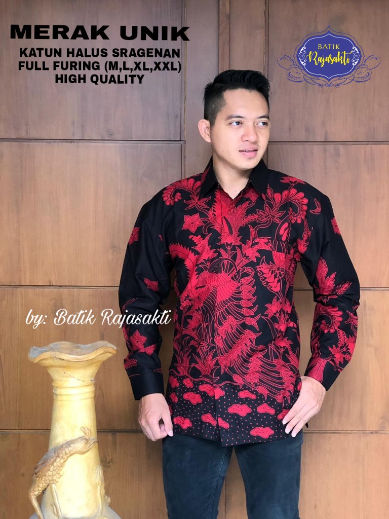cover-MERAK UNIK Kemeja Batik Pria Solo Lengan PANJANG Lapis Furing BY RAJASAKTI-1