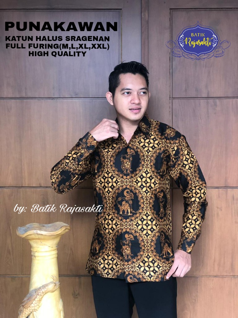 cover-PUNAKAWAN Kemeja Batik Pria Solo Lengan PANJANG Lapis Furing BY RAJASAKTI-1