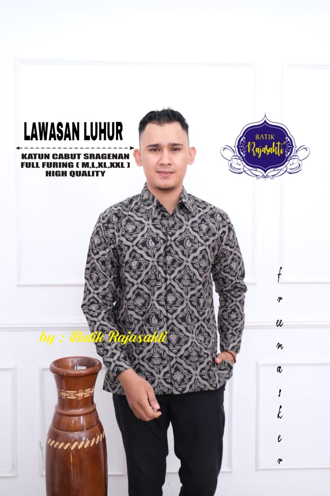 cover-LAWASAN LUHUR Kemeja Batik Pria Solo Lengan PANJANG Lapis Furing BY RAJASAKTI-1