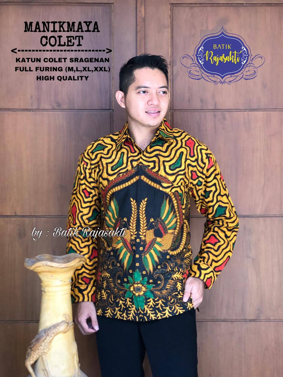 cover-MANIKMAYA COLET Kemeja Batik Pria Solo Lengan PANJANG Lapis Furing BY RAJASAKTI-1