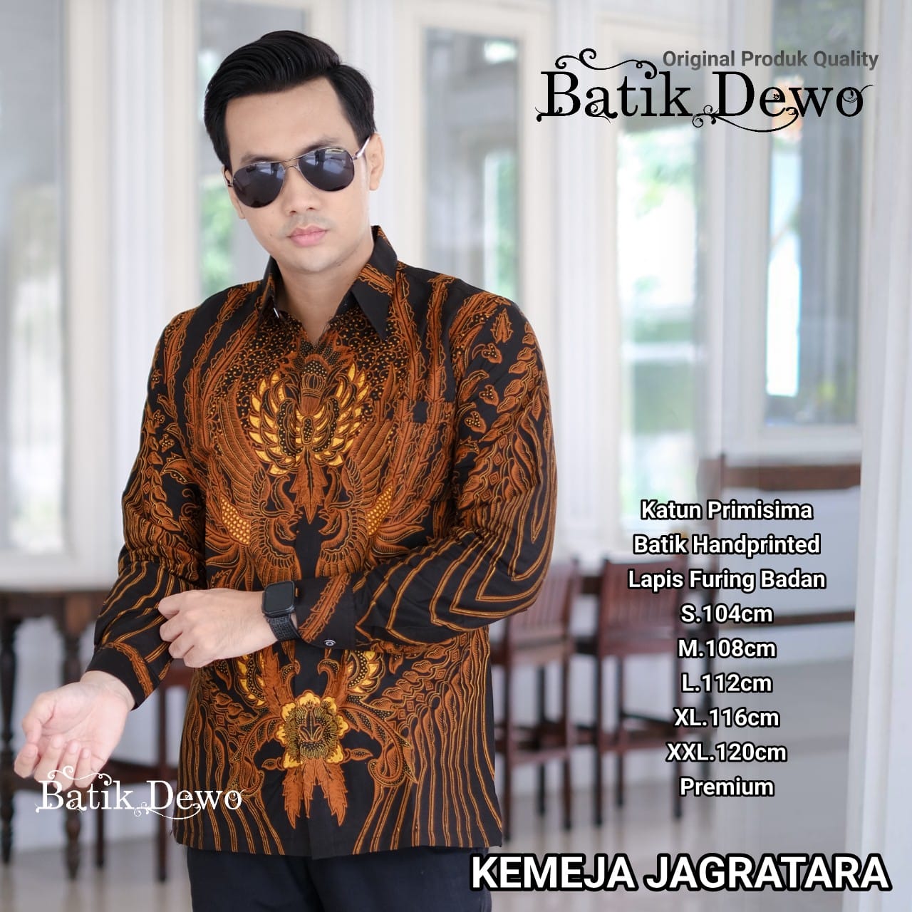 cover-JAGRATARA Kemeja Batik Pria Solo Lengan PANJANG Lapis Furing BY DEWO-1