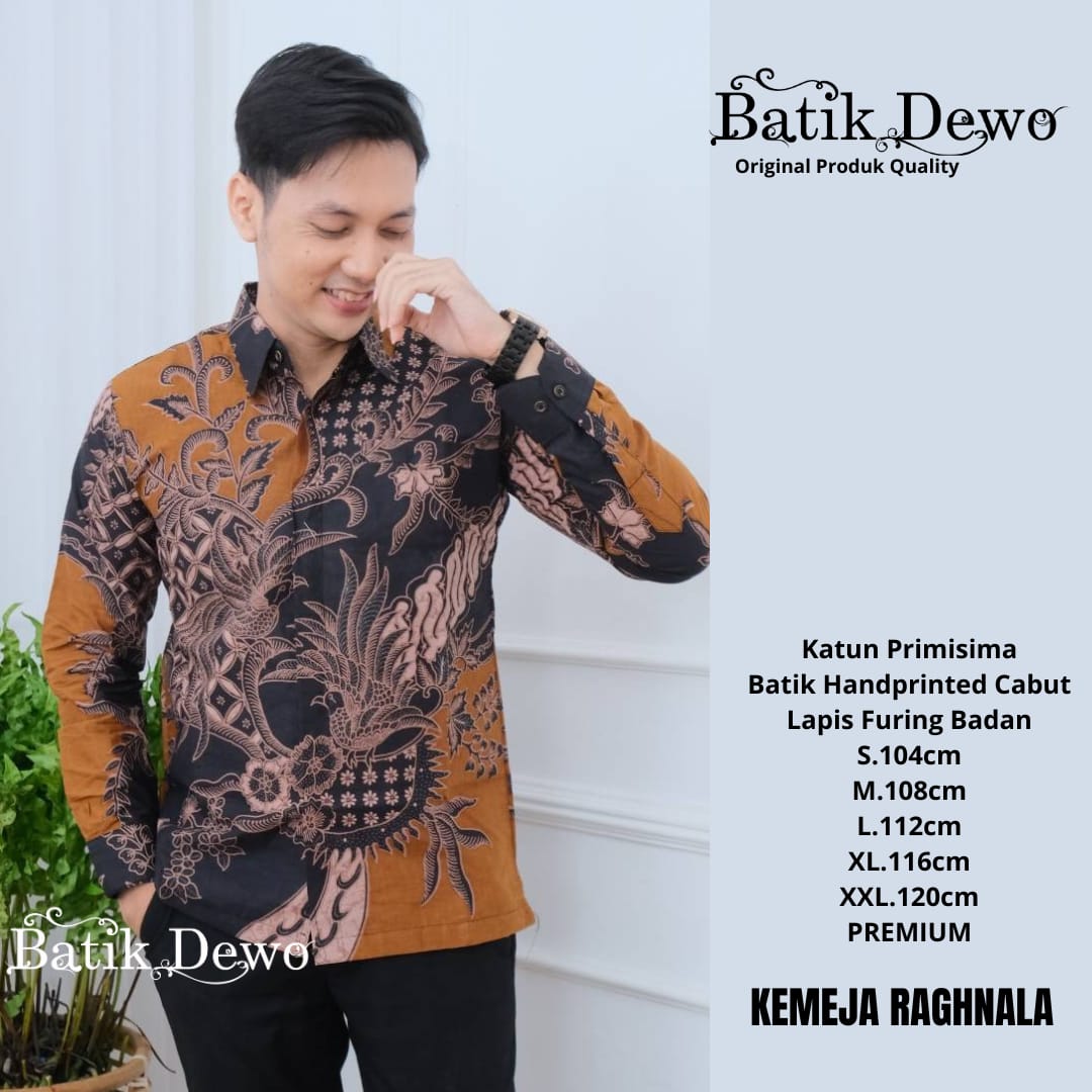 cover-RAGHNALA KUNING Kemeja Batik Pria Solo Lengan PANJANG Lapis Furing BY DEWO-1