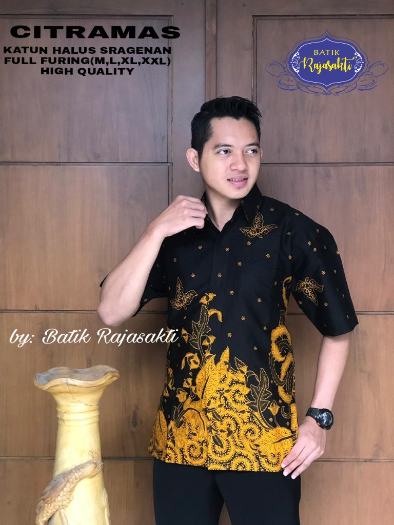 cover-CITRAMAS Kemeja Batik Pria Solo Lengan Pendek Lapis Furing BY RAJASAKTI-1