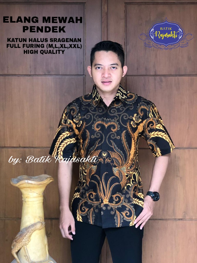 cover-ELANG MEWAH Kemeja Batik Pria Solo Lengan Pendek Lapis Furing BY RAJASAKTI-1