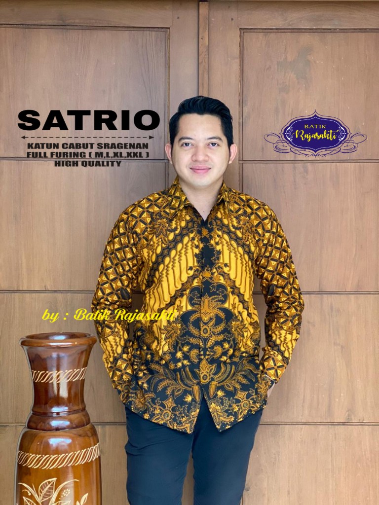 cover-SATRIO Kemeja Batik Pria Solo Lengan Panjang Lapis Furing BY RAJASAKTI-1