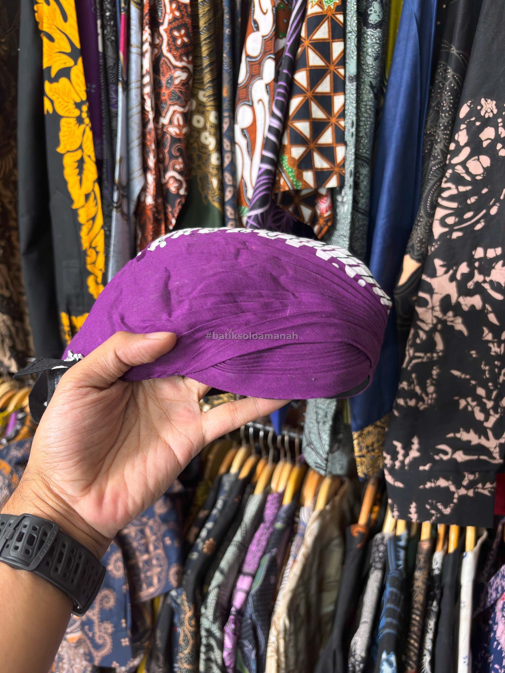 img-BLANGKON JOGJA ALUSAN SAMURAI UNGU BISA DILIPAT-4